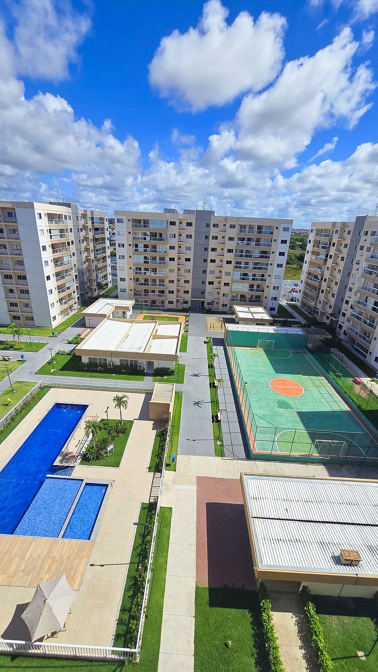 Resort Aruana com 2qts, ar, piscina e muito verde