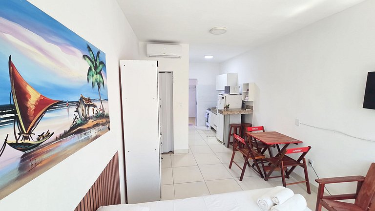 Conforto a 200 m da Praia de Atalaia com ar