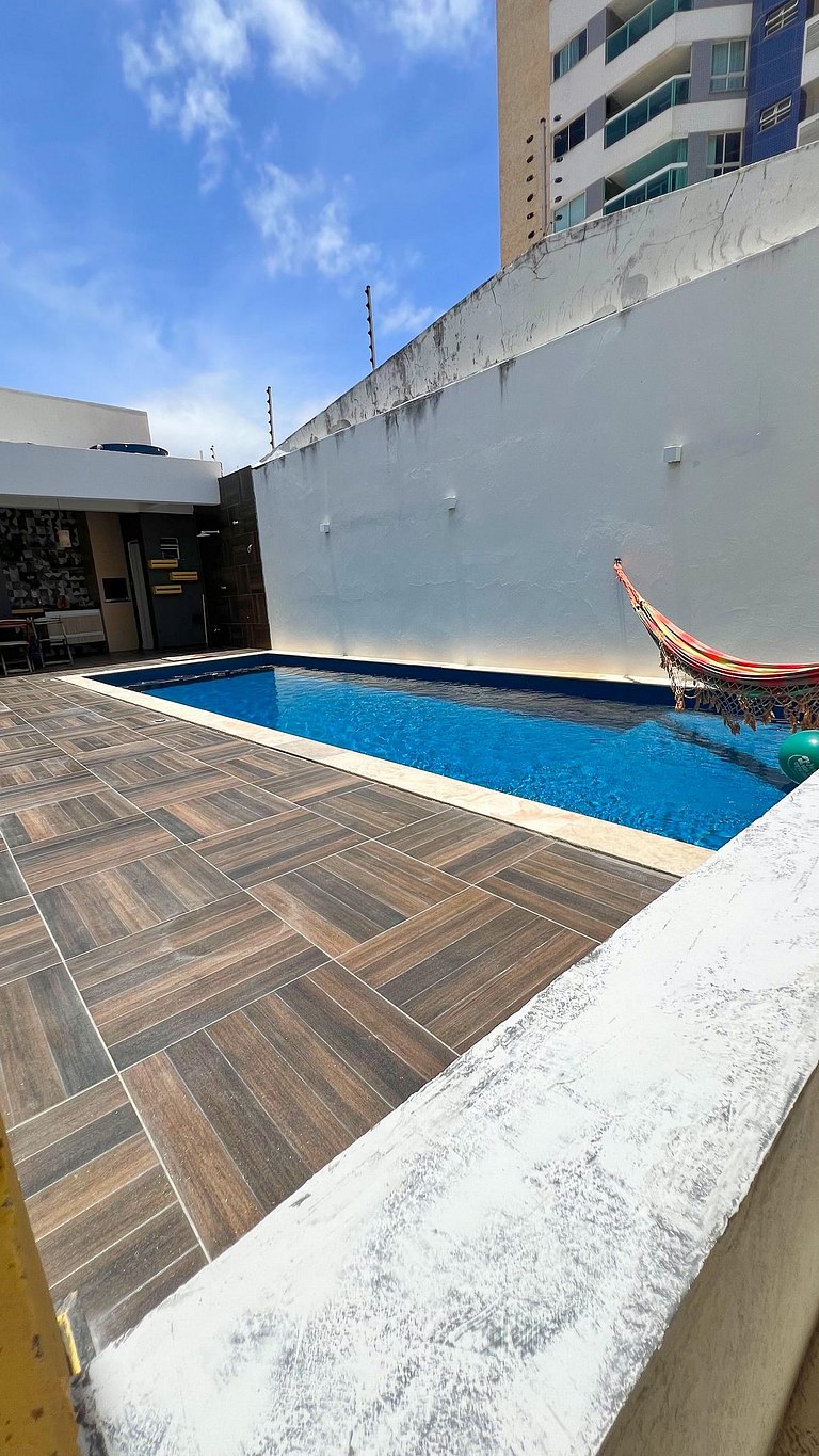 700m da Praia de Atalaia com ar e piscina