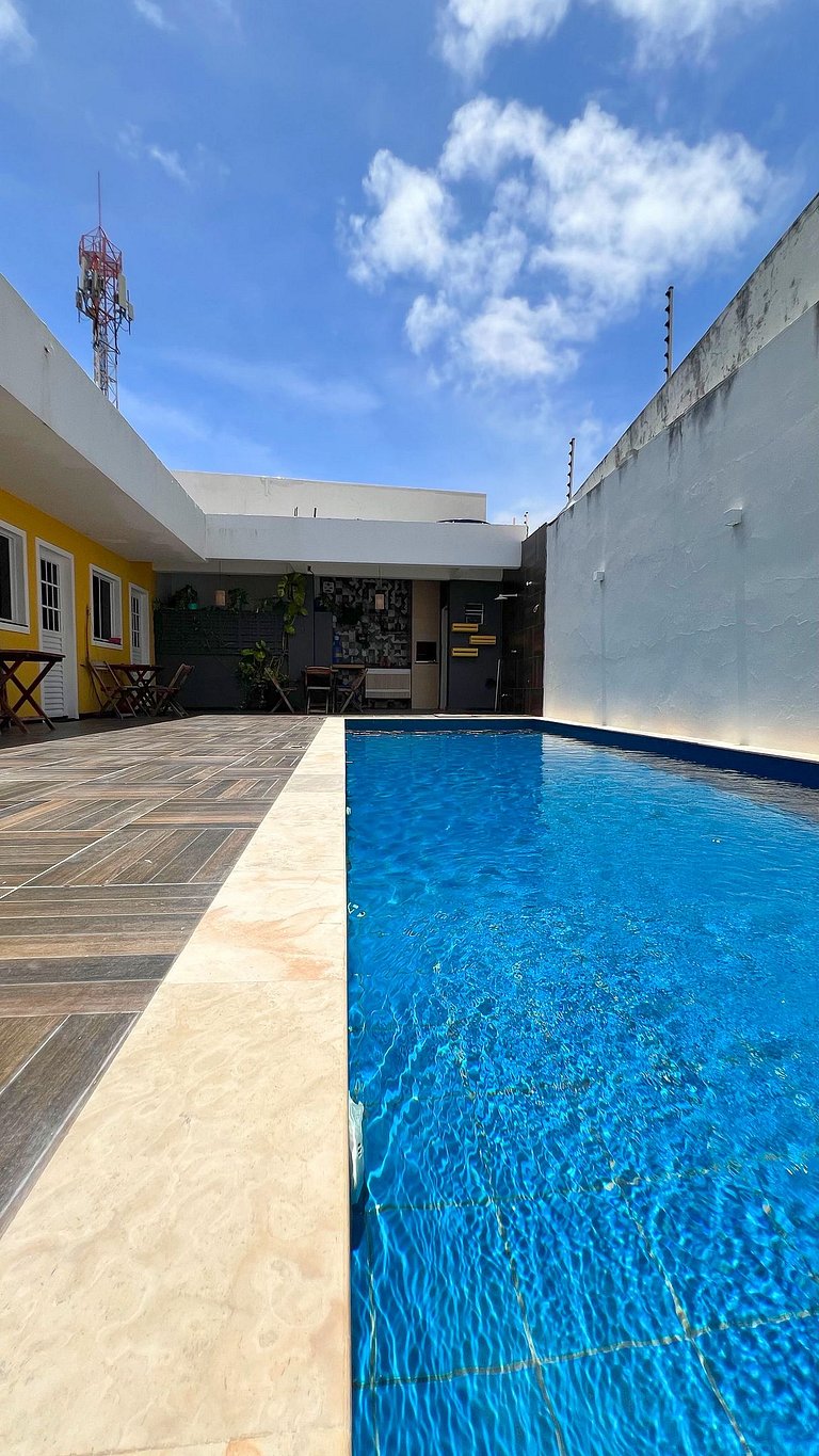 700m da Praia de Atalaia com ar e piscina