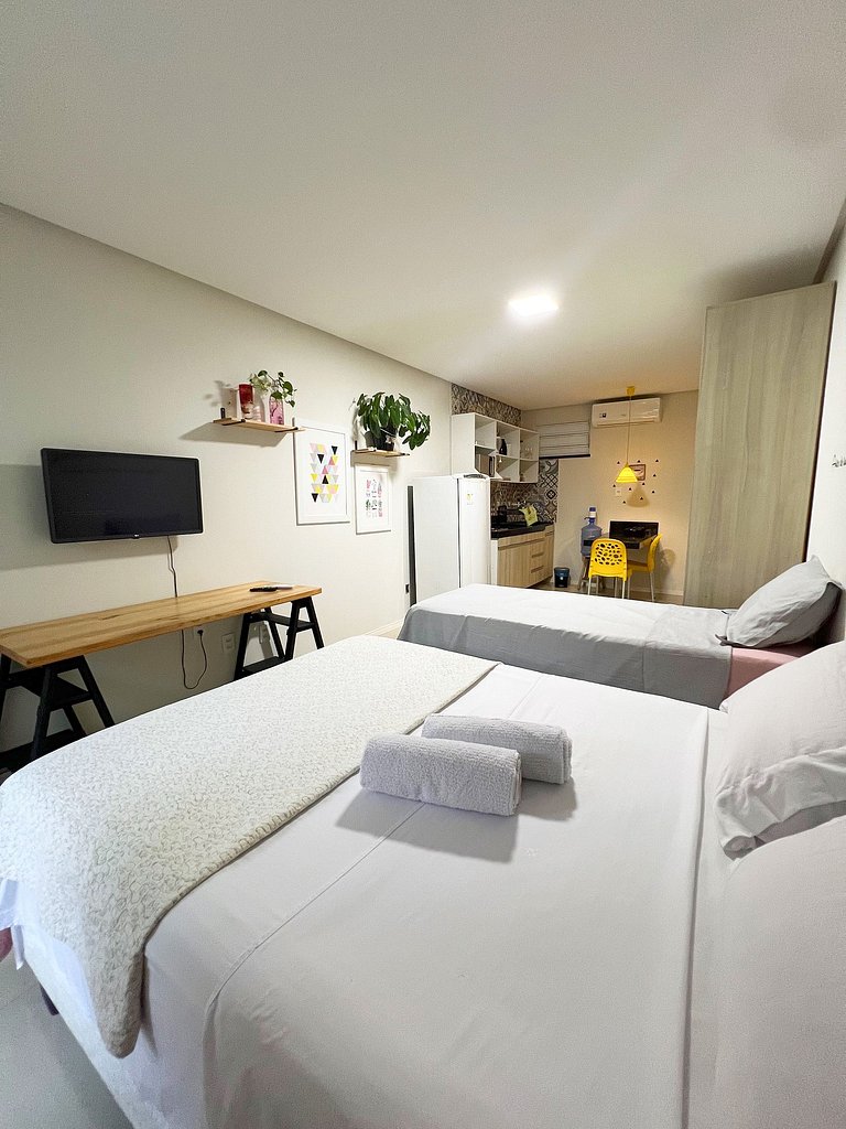 700m da Praia de Atalaia com ar e piscina