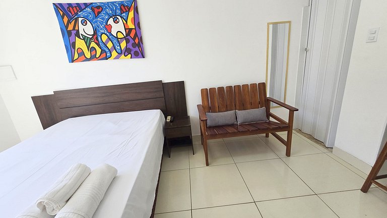 Studio completo a 200 m da Praia de Atalaia com ar