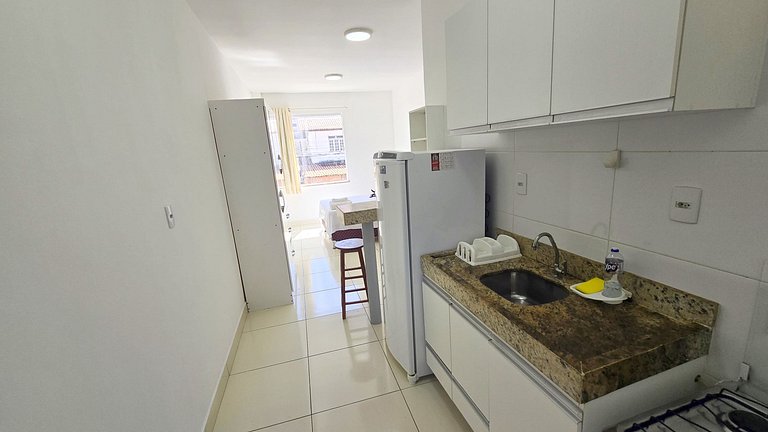 Studio completo a 200 m da Praia de Atalaia com ar