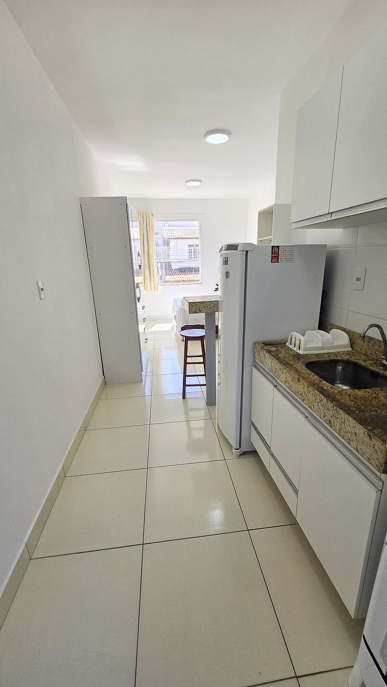 Studio completo a 200 m da Praia de Atalaia com ar