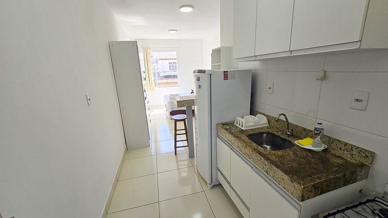 Studio completo a 200 m da Praia de Atalaia com ar