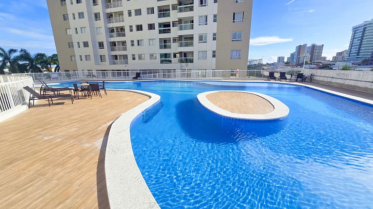 Vista Mar a 200m Passarela Caranguejo c/ ar e pisc