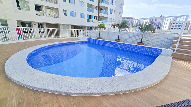 Vista Mar a 200m Passarela Caranguejo c/ ar e pisc