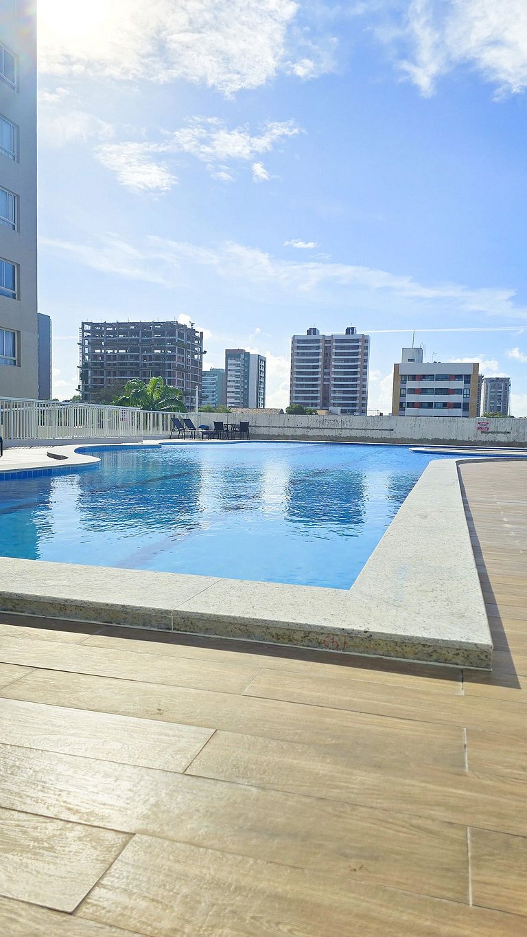 Vista Mar a 200m Passarela Caranguejo c/ ar e pisc