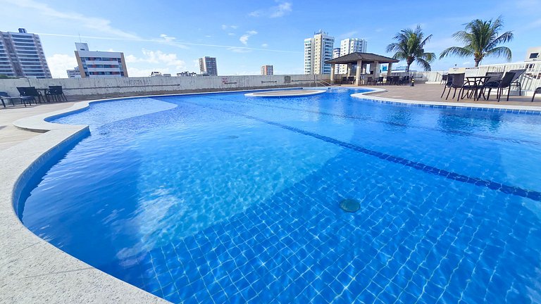 Vista Mar a 200m Passarela Caranguejo c/ ar e pisc