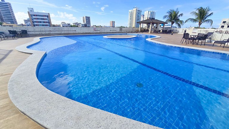 Vista Mar a 200m Passarela Caranguejo c/ ar e pisc