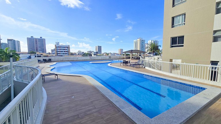 Vista Mar a 200m Passarela Caranguejo c/ ar e pisc