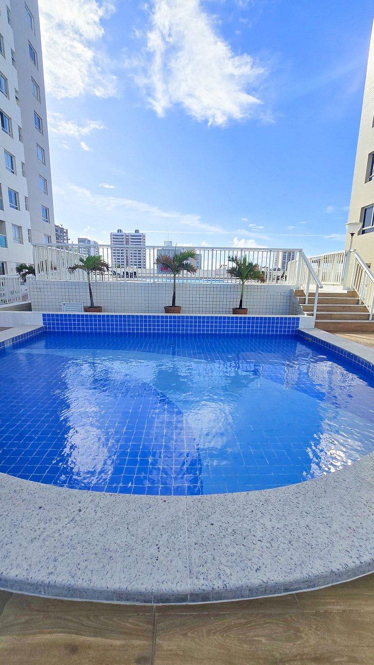 Vista Mar a 200m Passarela Caranguejo c/ ar e pisc