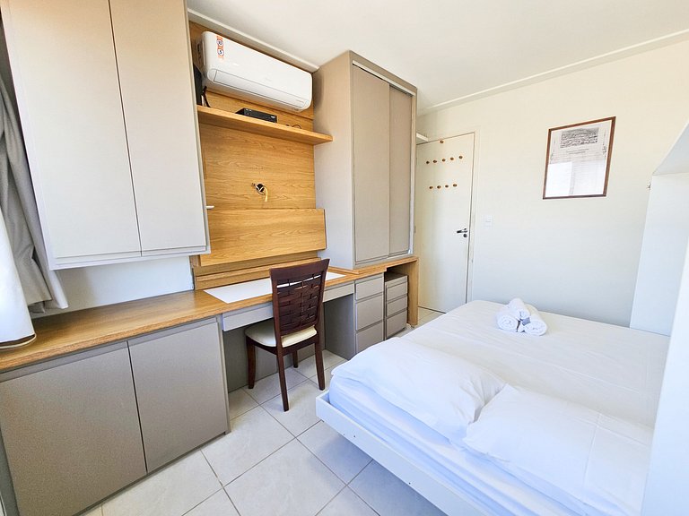 Vista Mar a 200m Passarela Caranguejo c/ ar e pisc