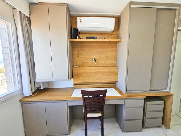 Vista Mar a 200m Passarela Caranguejo c/ ar e pisc