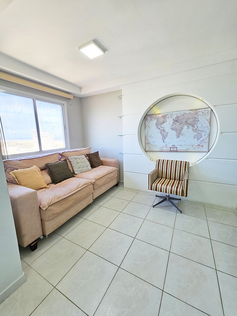 Vista Mar a 200m Passarela Caranguejo c/ ar e pisc