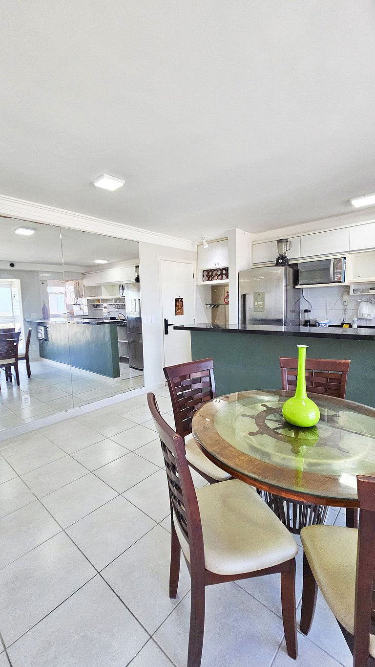 Vista Mar a 200m Passarela Caranguejo c/ ar e pisc