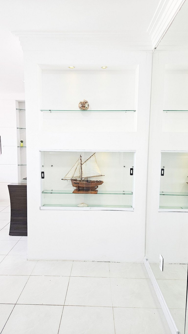 Vista Mar a 200m Passarela Caranguejo c/ ar e pisc