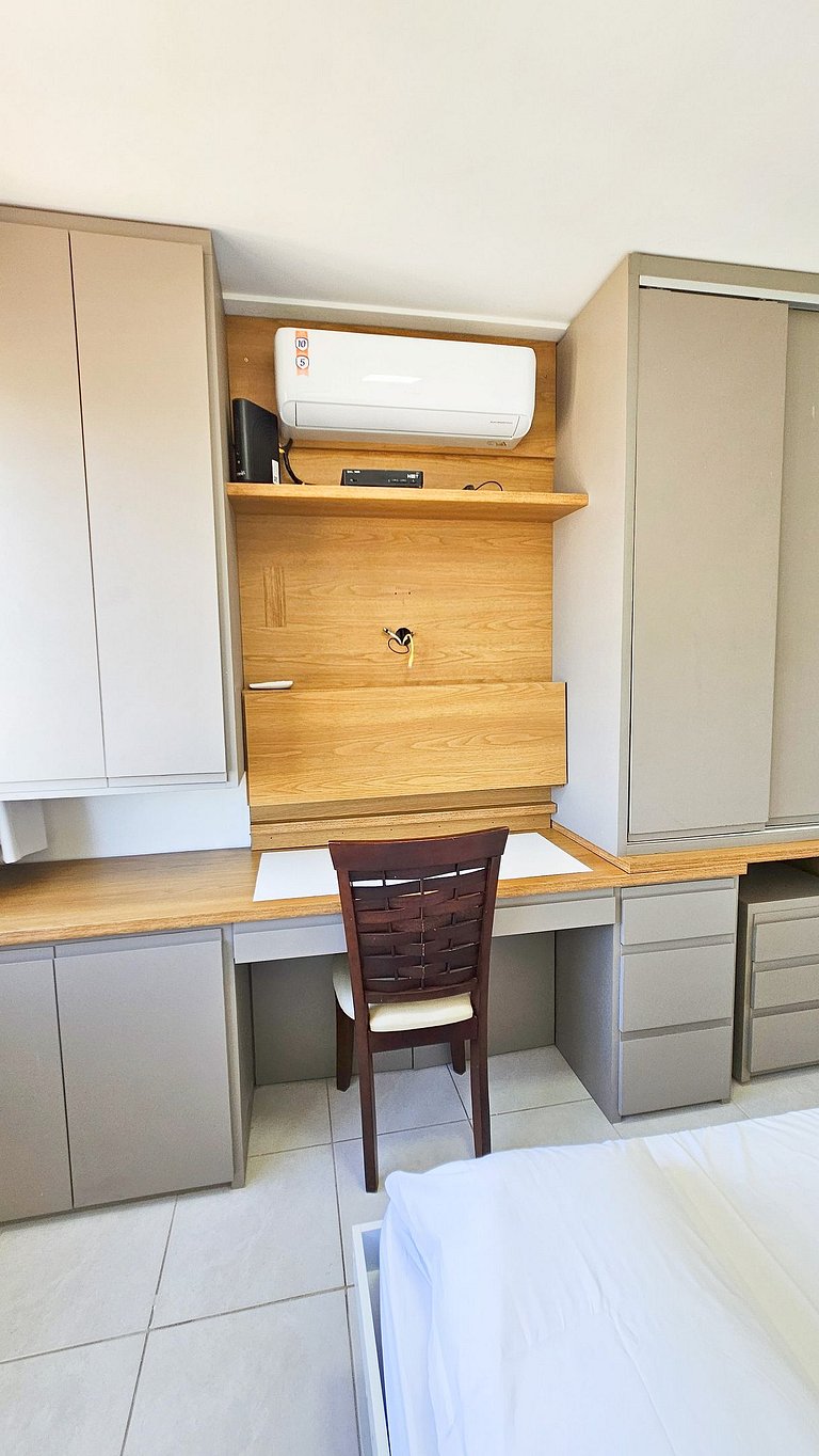 Vista Mar a 200m Passarela Caranguejo c/ ar e pisc