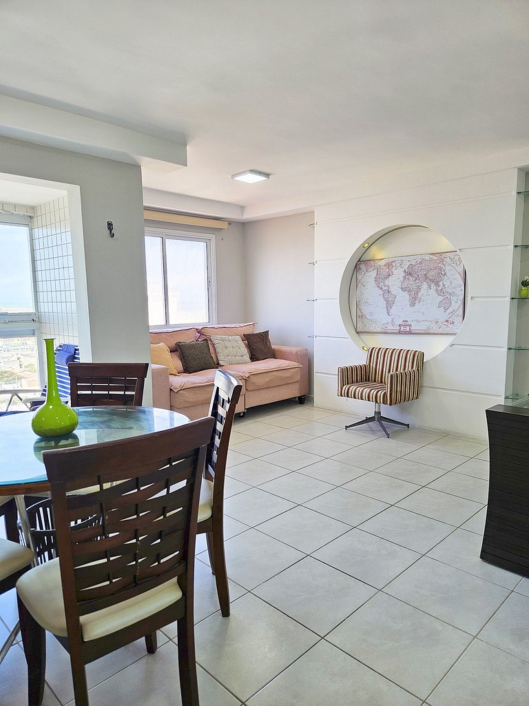 Vista Mar a 200m Passarela Caranguejo c/ ar e pisc