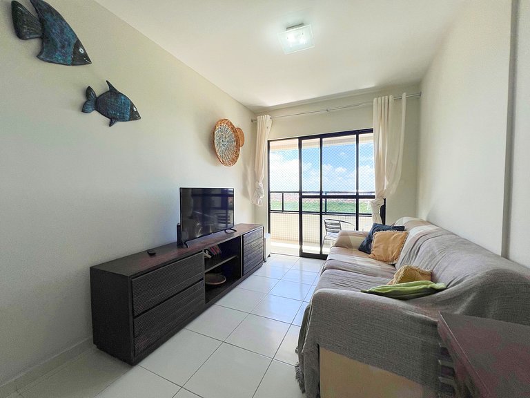 3/4 com ar, 7 min da Praia e c/ Lazer completo