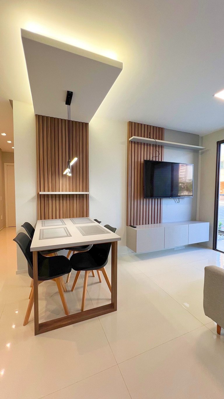 2/4 c/ ar. 250m da Praia de Atalaia by Apê