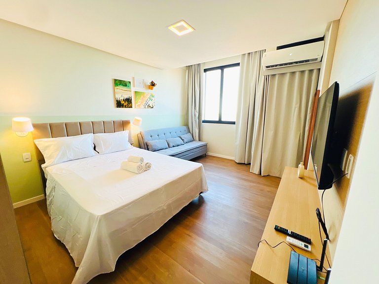 Green View frente Rio a 180m do Shop Riomar by Apê