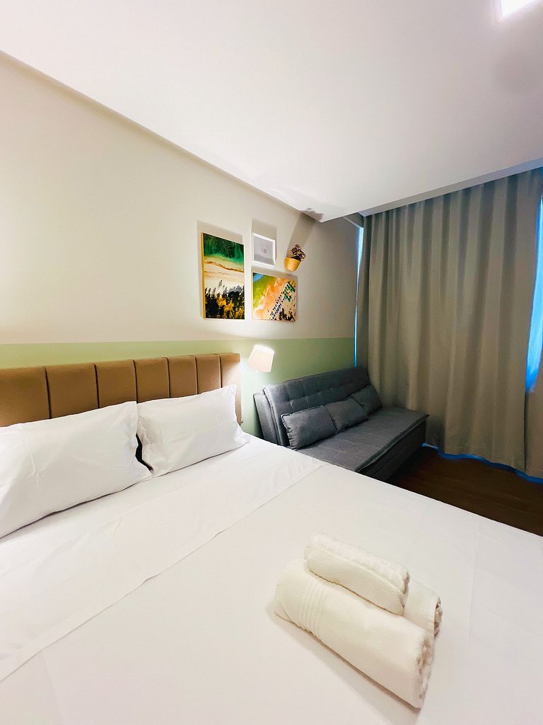 Green View frente Rio a 180m do Shop Riomar by Apê