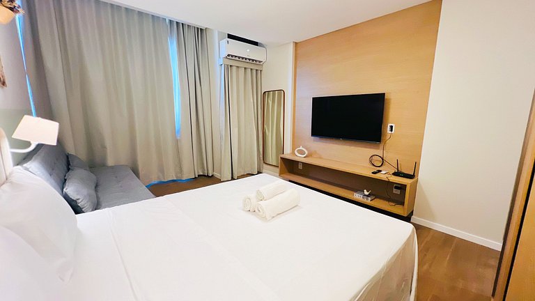 Green View frente Rio a 180m do Shop Riomar by Apê