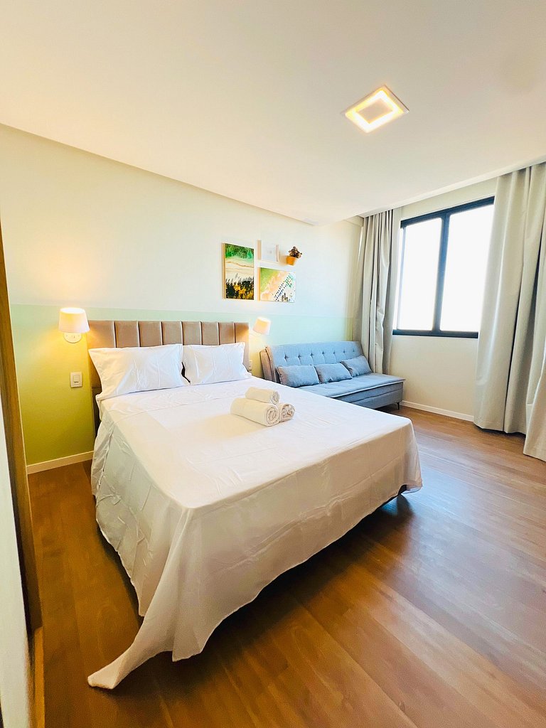 Green View frente Rio a 180m do Shop Riomar by Apê