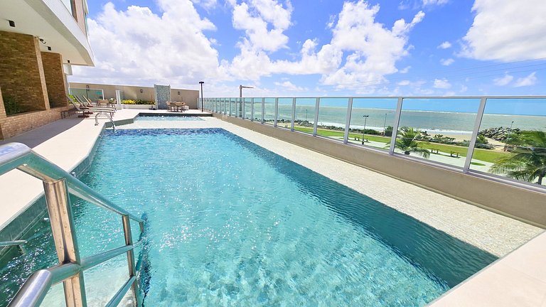 2/4 Pé na Areia Atalaia Vista Mar e Piscina by Apê