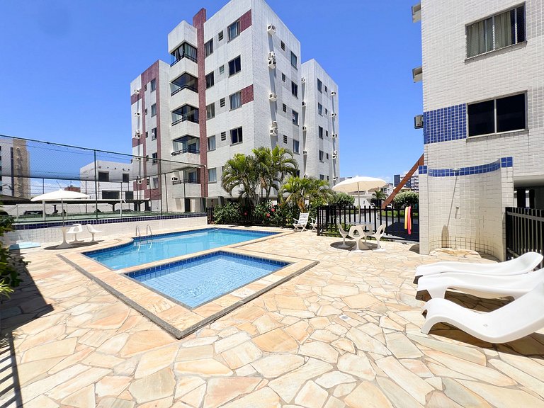 3 Quartos a 350m da Orla com Piscina by Apê